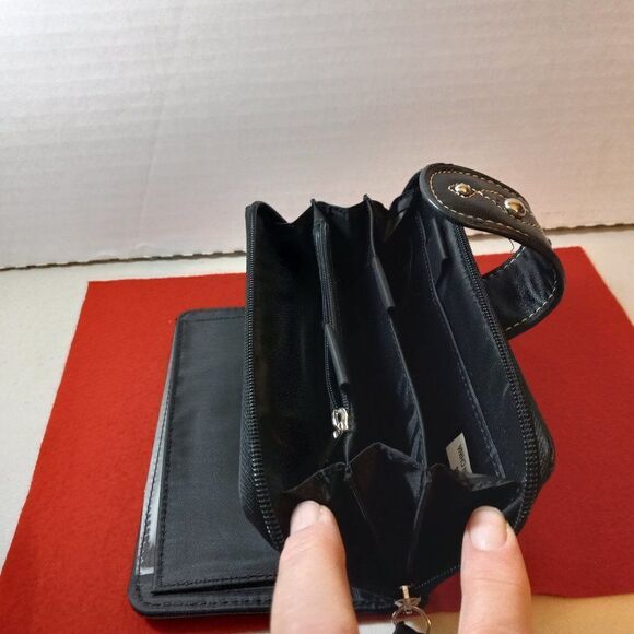 Black Full Length Wallet Cottagecore Grandmacore - Picture 4 of 7